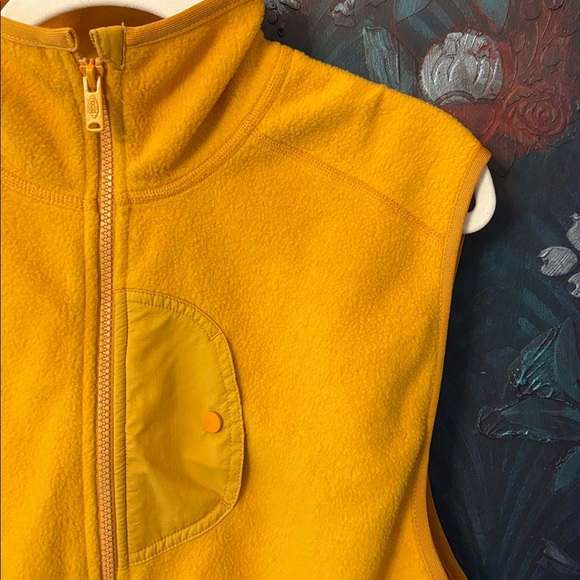 Women’s Free People Movement Yellow Cropped Fleece Vest - Picture 2 of 8